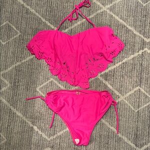 SHEIN hot pink 2 piece Swimsuit. Small never worn.